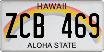 HI license plate ZCB469