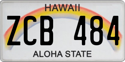 HI license plate ZCB484