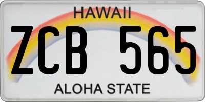 HI license plate ZCB565