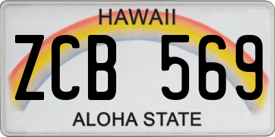 HI license plate ZCB569