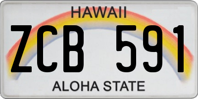 HI license plate ZCB591