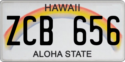 HI license plate ZCB656