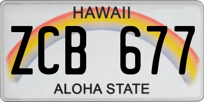 HI license plate ZCB677