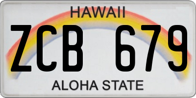 HI license plate ZCB679