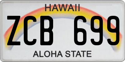 HI license plate ZCB699