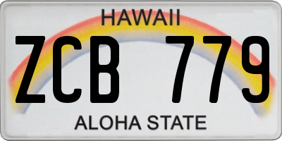 HI license plate ZCB779