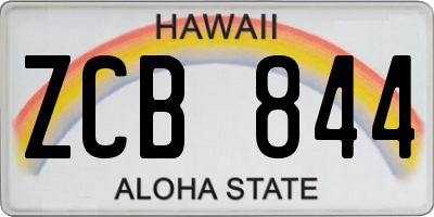 HI license plate ZCB844