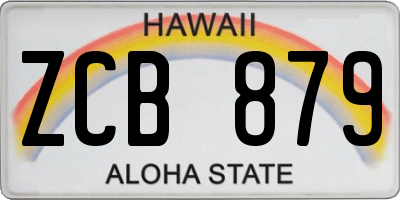 HI license plate ZCB879