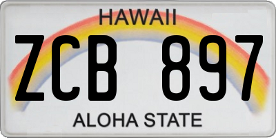 HI license plate ZCB897