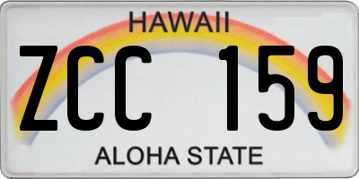 HI license plate ZCC159