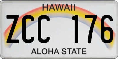HI license plate ZCC176
