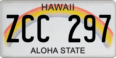 HI license plate ZCC297