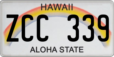 HI license plate ZCC339