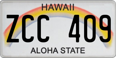 HI license plate ZCC409