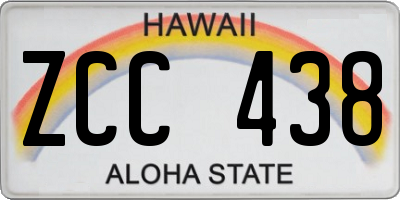 HI license plate ZCC438