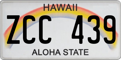 HI license plate ZCC439