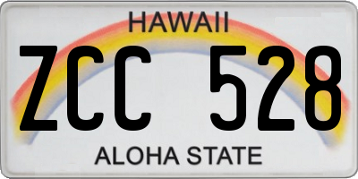 HI license plate ZCC528