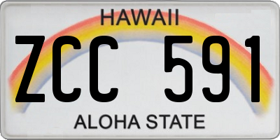 HI license plate ZCC591