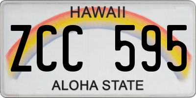 HI license plate ZCC595