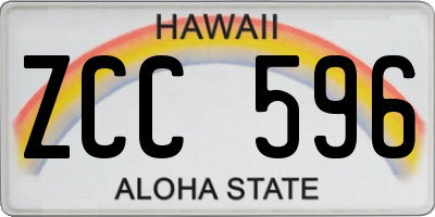 HI license plate ZCC596