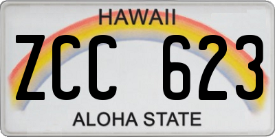 HI license plate ZCC623