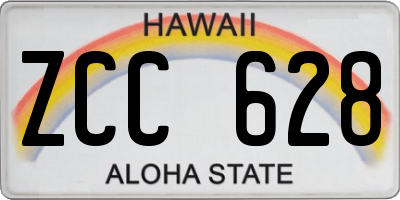 HI license plate ZCC628