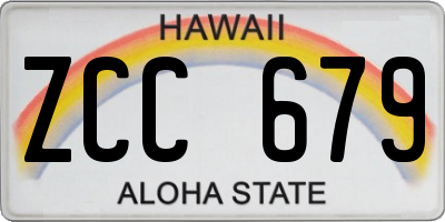 HI license plate ZCC679