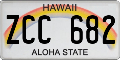 HI license plate ZCC682