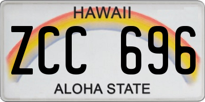 HI license plate ZCC696