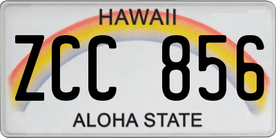 HI license plate ZCC856