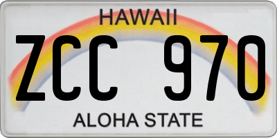 HI license plate ZCC970
