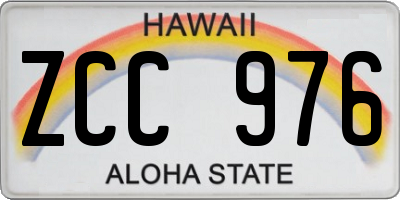 HI license plate ZCC976