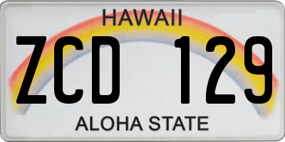 HI license plate ZCD129