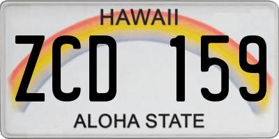 HI license plate ZCD159