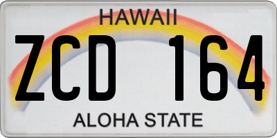 HI license plate ZCD164