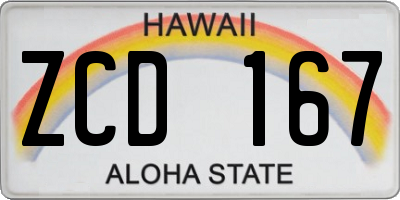 HI license plate ZCD167