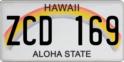 HI license plate ZCD169