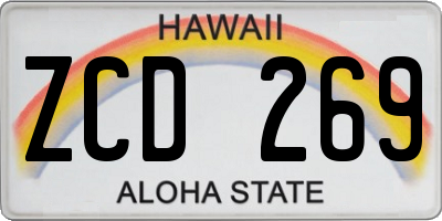 HI license plate ZCD269