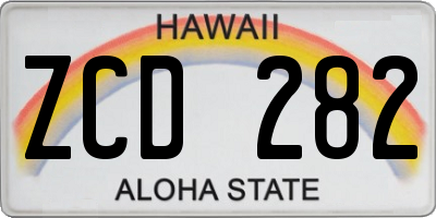 HI license plate ZCD282