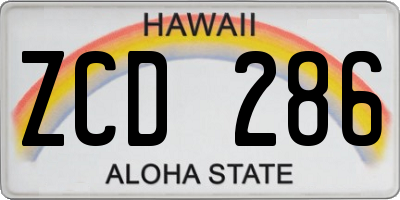 HI license plate ZCD286