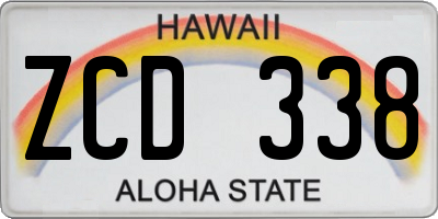 HI license plate ZCD338