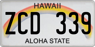 HI license plate ZCD339