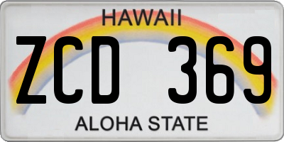 HI license plate ZCD369