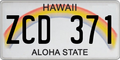 HI license plate ZCD371