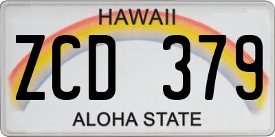 HI license plate ZCD379