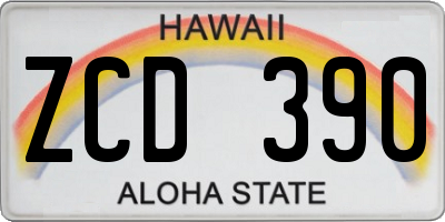 HI license plate ZCD390
