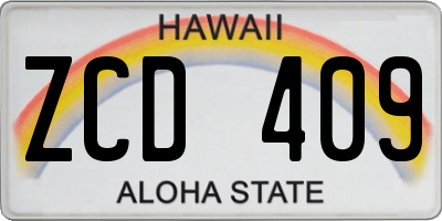 HI license plate ZCD409