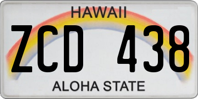 HI license plate ZCD438