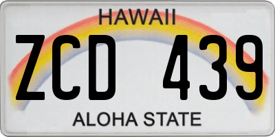 HI license plate ZCD439