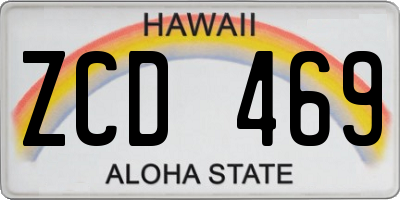 HI license plate ZCD469